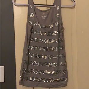 Old navy gray sparkle tank
